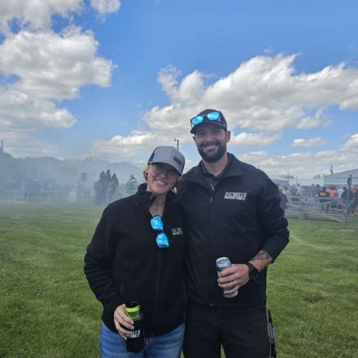 Jamie Watz and Evan Watz at Hub City Dirt Drags